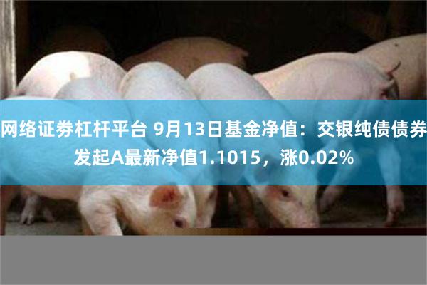 网络证劵杠杆平台 9月13日基金净值：交银纯债债券发起A最新净值1.1015，涨0.02%