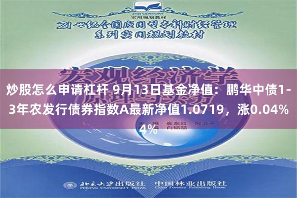 炒股怎么申请杠杆 9月13日基金净值：鹏华中债1-3年农发行债券指数A最新净值1.0719，涨0.04%