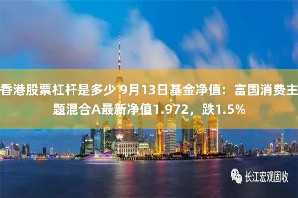 香港股票杠杆是多少 9月13日基金净值：富国消费主题混合A最新净值1.972，跌1.5%