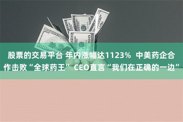 股票的交易平台 年内涨幅达1123%  中美药企合作击败“全球药王” CEO直言“我们在正确的一边”