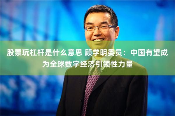 股票玩杠杆是什么意思 顾学明委员：中国有望成为全球数字经济引领性力量