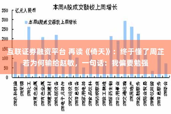 互联证劵融资平台 再读《倚天》：终于懂了周芷若为何输给赵敏，一句话：我偏要勉强