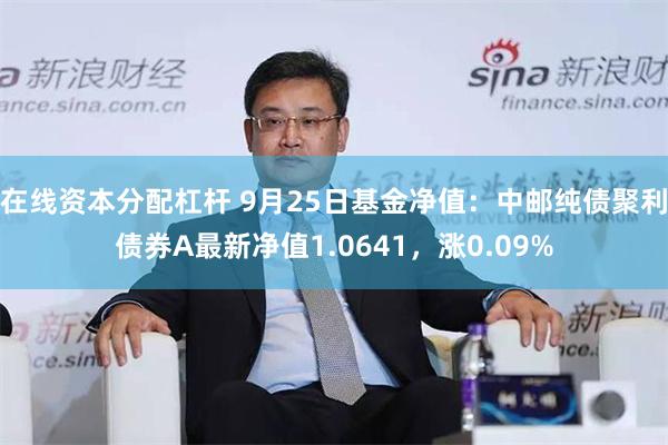 在线资本分配杠杆 9月25日基金净值：中邮纯债聚利债券A最新净值1.0641，涨0.09%