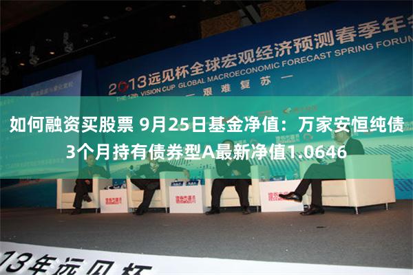 如何融资买股票 9月25日基金净值：万家安恒纯债3个月持有债券型A最新净值1.0646