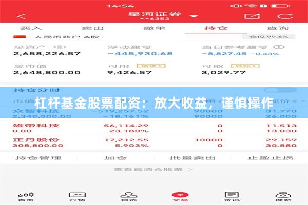 杠杆基金股票配资：放大收益，谨慎操作
