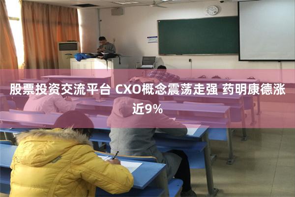股票投资交流平台 CXO概念震荡走强 药明康德涨近9%