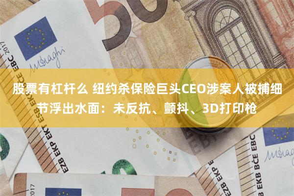 股票有杠杆么 纽约杀保险巨头CEO涉案人被捕细节浮出水面：未反抗、颤抖、3D打印枪