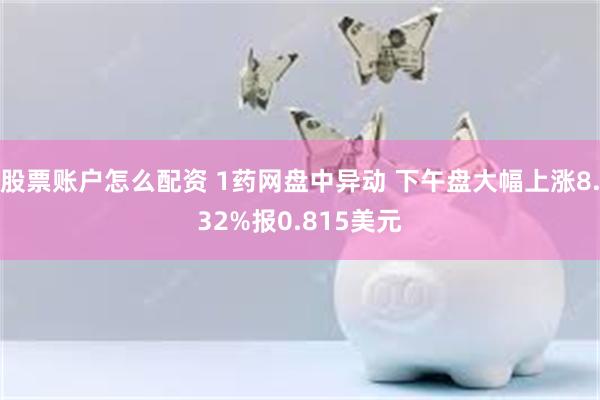 股票账户怎么配资 1药网盘中异动 下午盘大幅上涨8.32%报0.815美元
