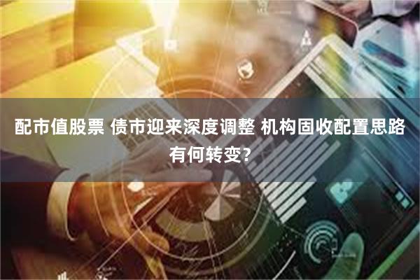 配市值股票 债市迎来深度调整 机构固收配置思路有何转变？