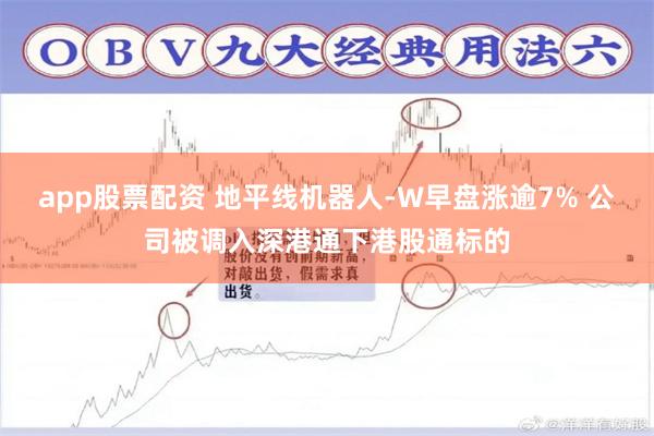 app股票配资 地平线机器人-W早盘涨逾7% 公司被调入深港通下港股通标的